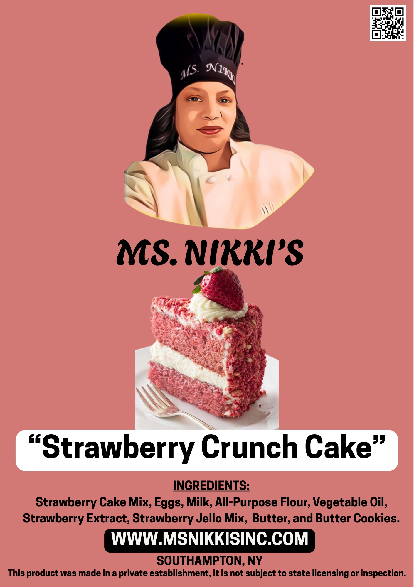 Strawberry Crunch Cake